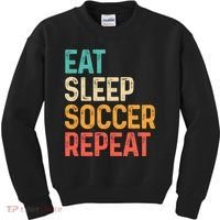 Eat Sleep Soccer Repeat Cool Soccer Lover Player Kids Sweatshirt thumb 0