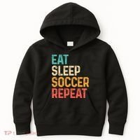 Eat Sleep Soccer Repeat Cool Soccer Lover Player Kids Hoodie thumb 0