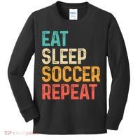 Eat Sleep Soccer Repeat Cool Soccer Lover Player Kids Long Sleeve Shirt thumb 0