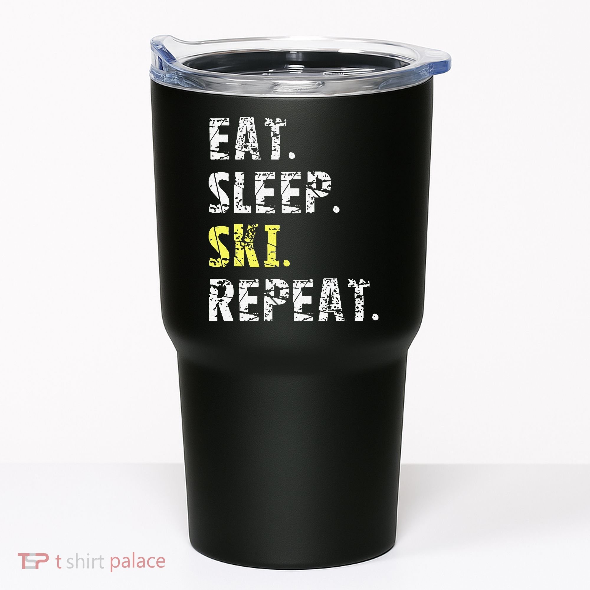 Eat Sleep Skiing Repeat Snow Sport Funny Ski Skiing Tumbler