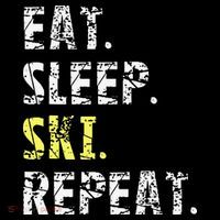 Eat Sleep Skiing Repeat Snow Sport Funny Ski Skiing Ornament thumb 1