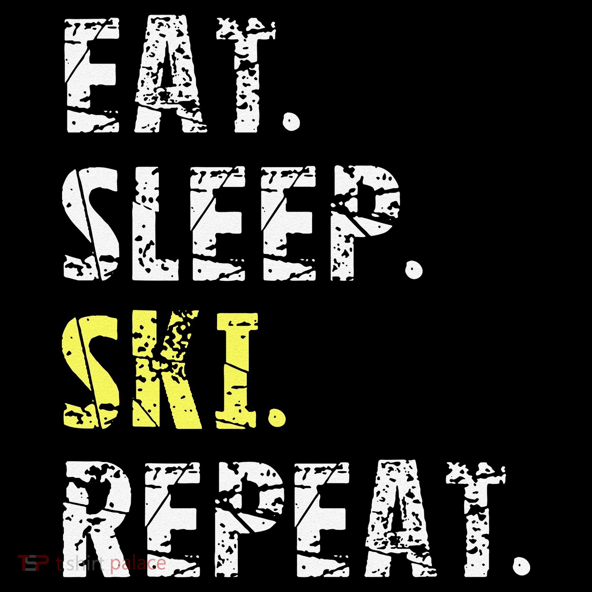Eat Sleep Skiing Repeat Snow Sport Funny Ski Skiing Ornament