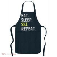 Eat Sleep Skiing Repeat Snow Sport Funny Ski Skiing Apron thumb 0