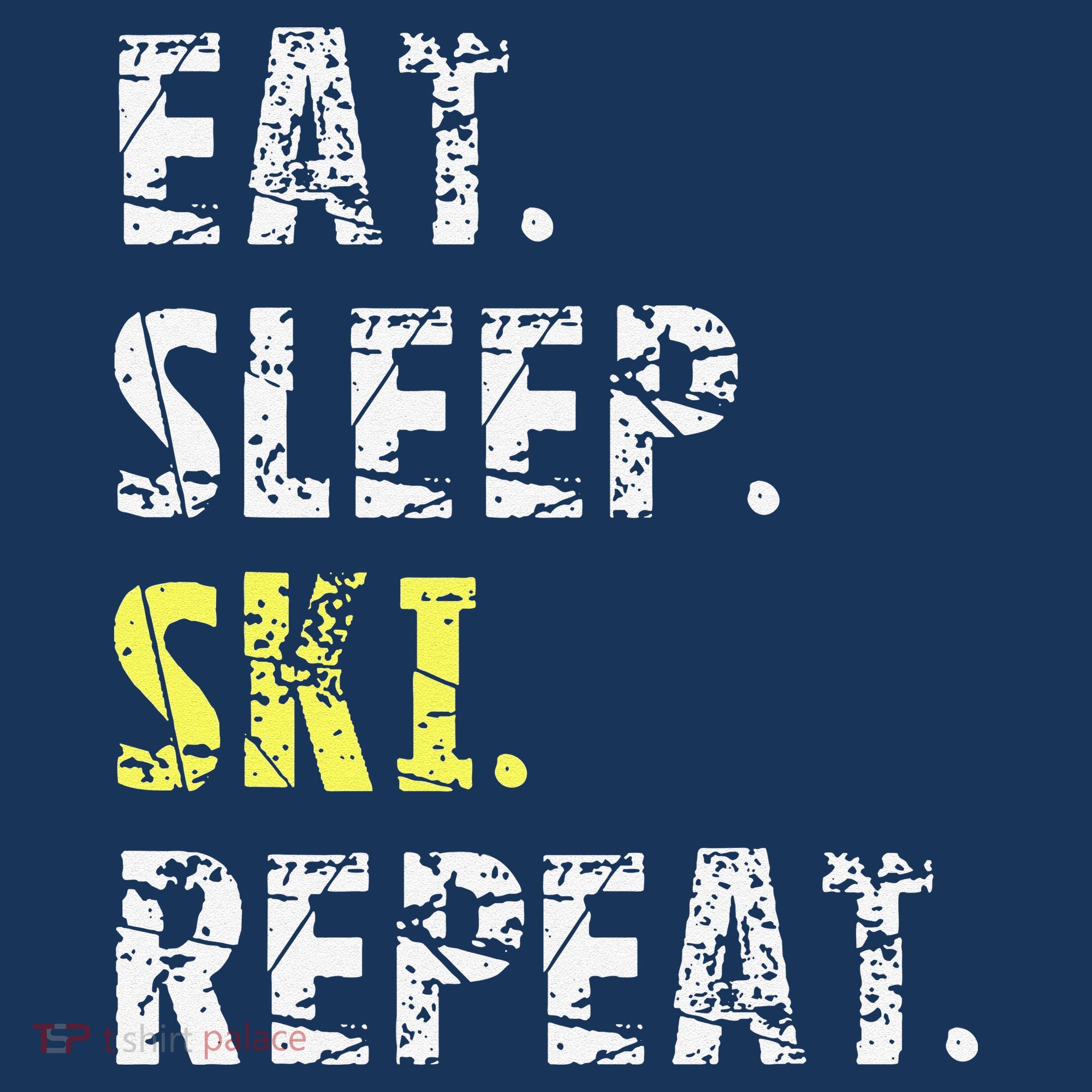 Eat Sleep Skiing Repeat Snow Sport Funny Ski Skiing Women's Long Sleeve Shirt