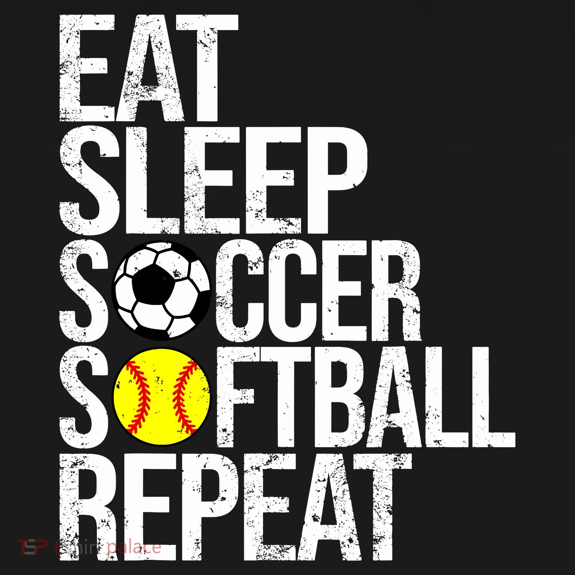 Eat Sleep Soccer Softball Repeat Funny Ball Ornament