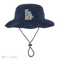 Eat Sleep Soccer Softball Repeat Funny Ball Bucket Hat thumb 0
