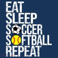 Eat Sleep Soccer Softball Repeat Funny Ball Coaster thumb 2