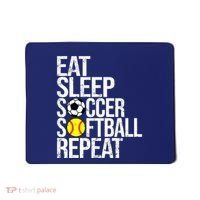 Eat Sleep Soccer Softball Repeat Funny Ball Mousepad thumb 0