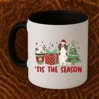 English Springer Spaniel Christmas Tis The Season Holiday Coffee Mug thumb 2