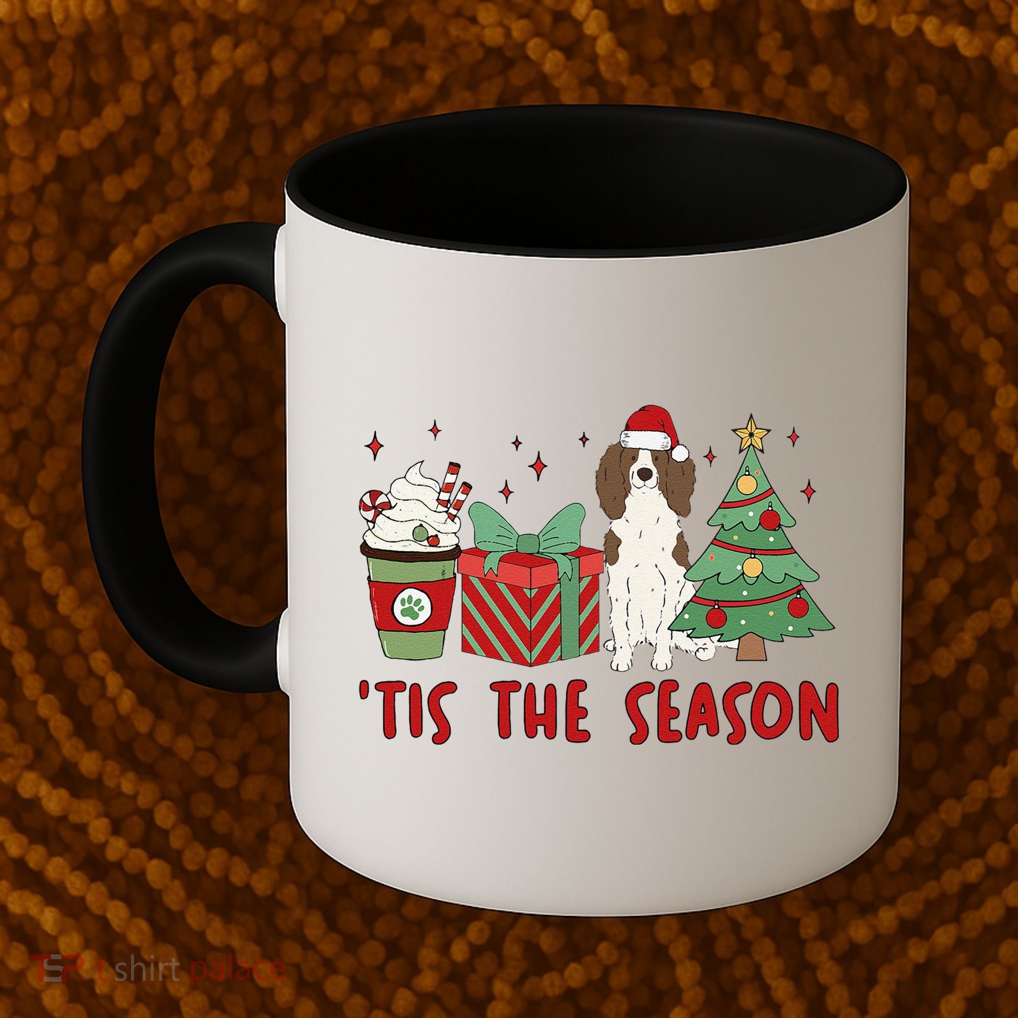 English Springer Spaniel Christmas Tis The Season Holiday Coffee Mug