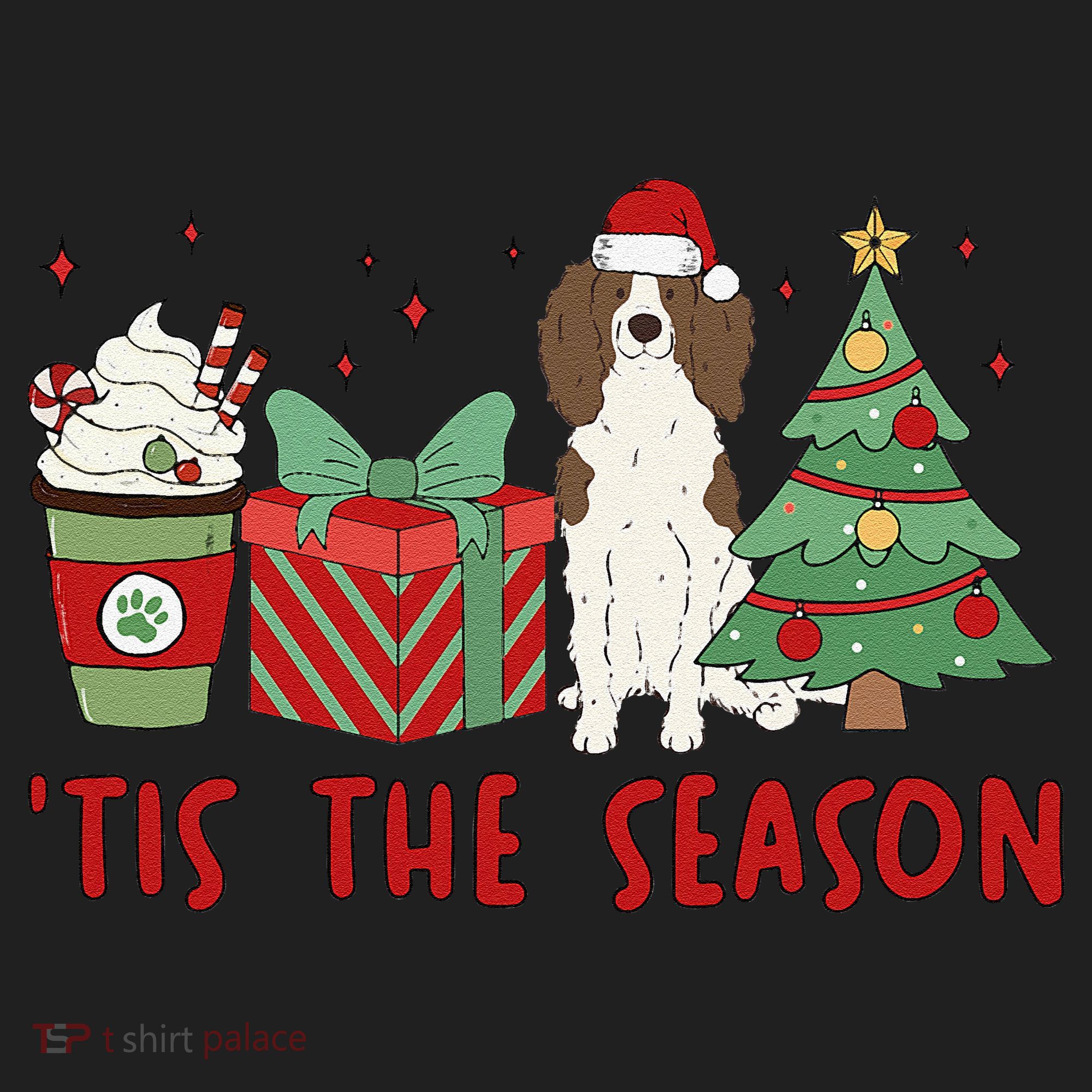 English Springer Spaniel Christmas Tis The Season Holiday Beanie