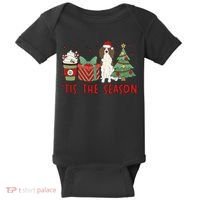 English Springer Spaniel Christmas Tis The Season Holiday Baby Bodysuit thumb 0