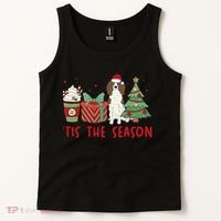 English Springer Spaniel Christmas Tis The Season Holiday Tank Top thumb 2