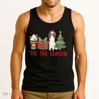 English Springer Spaniel Christmas Tis The Season Holiday Tank Top thumb 3