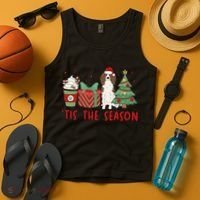 English Springer Spaniel Christmas Tis The Season Holiday Tank Top thumb 4