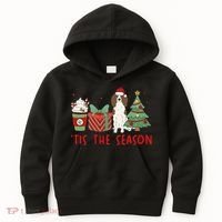 English Springer Spaniel Christmas Tis The Season Holiday Kids Hoodie thumb 0