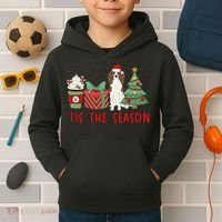 English Springer Spaniel Christmas Tis The Season Holiday Kids Hoodie thumb 2
