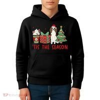 English Springer Spaniel Christmas Tis The Season Holiday Kids Hoodie thumb 4