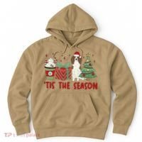 English Springer Spaniel Christmas Tis The Season Holiday Hoodie thumb 0