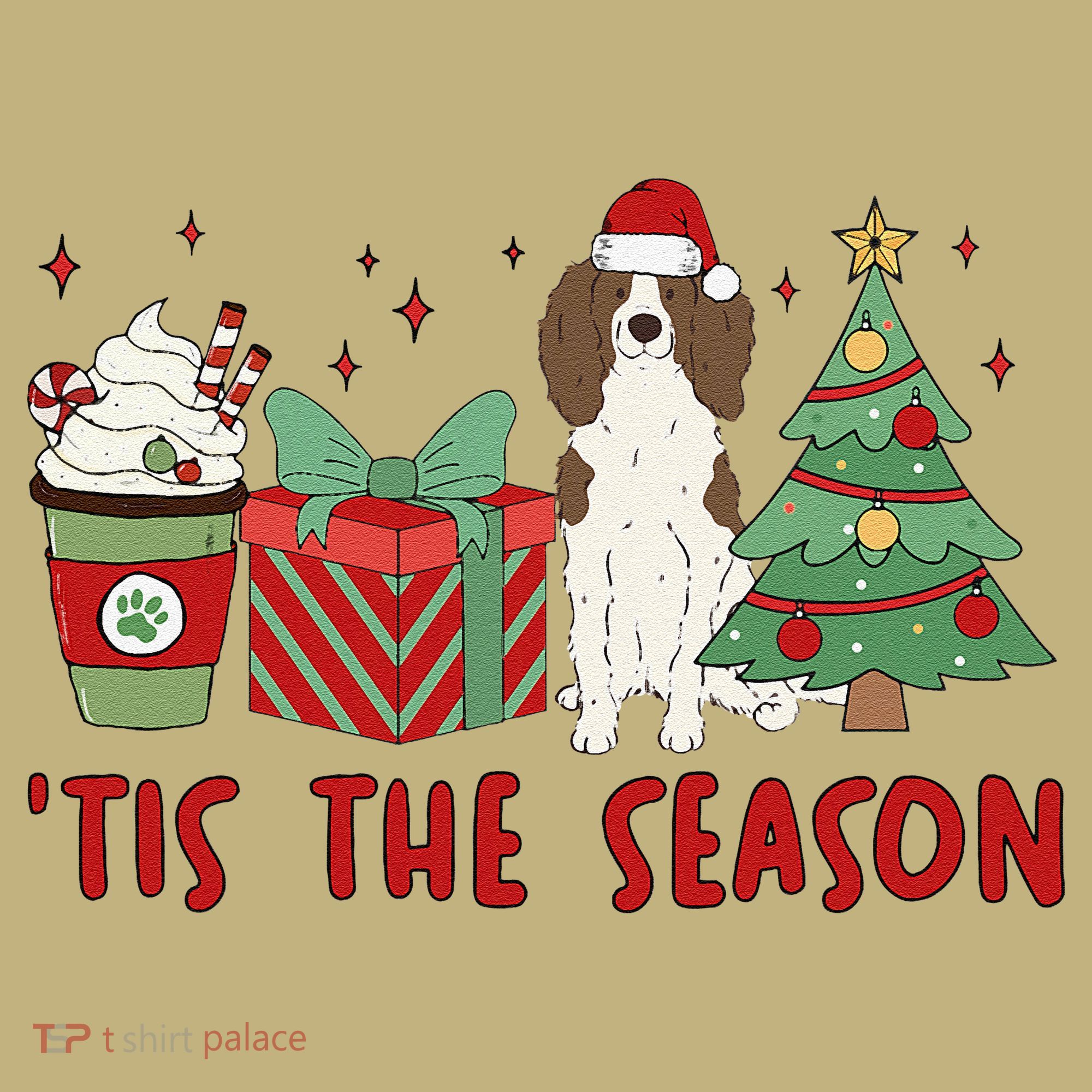 English Springer Spaniel Christmas Tis The Season Holiday Long Sleeve Shirt