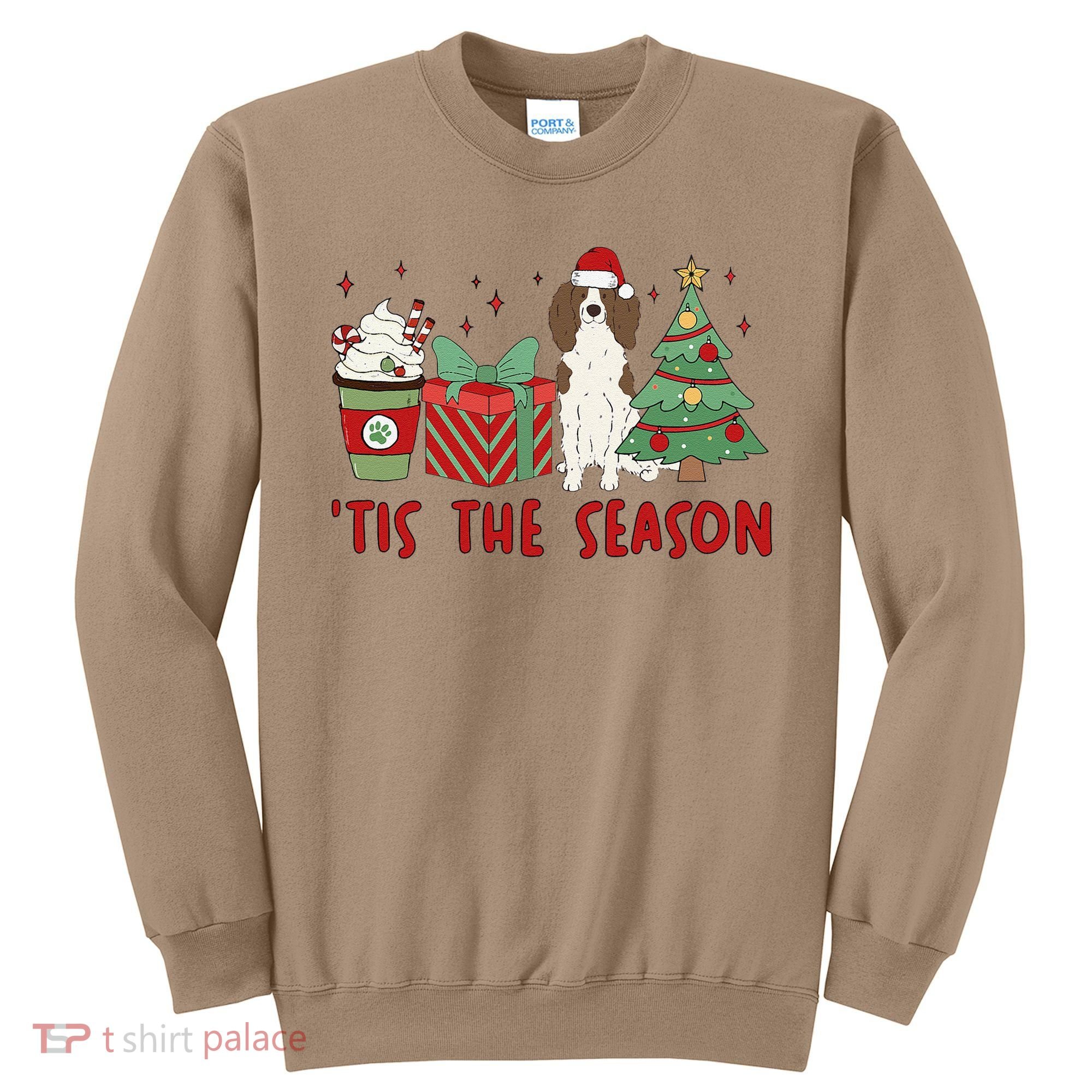 English Springer Spaniel Christmas Tis The Season Holiday Sweatshirt