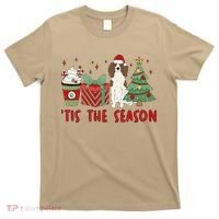 English Springer Spaniel Christmas Tis The Season Holiday T-Shirt thumb 0