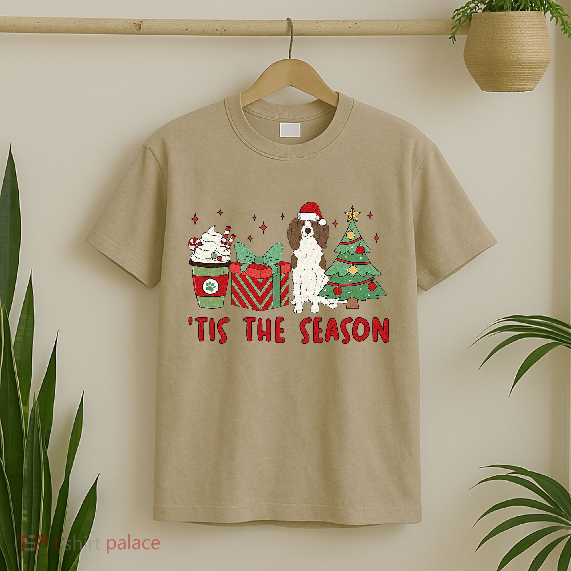 English Springer Spaniel Christmas Tis The Season Holiday T-Shirt