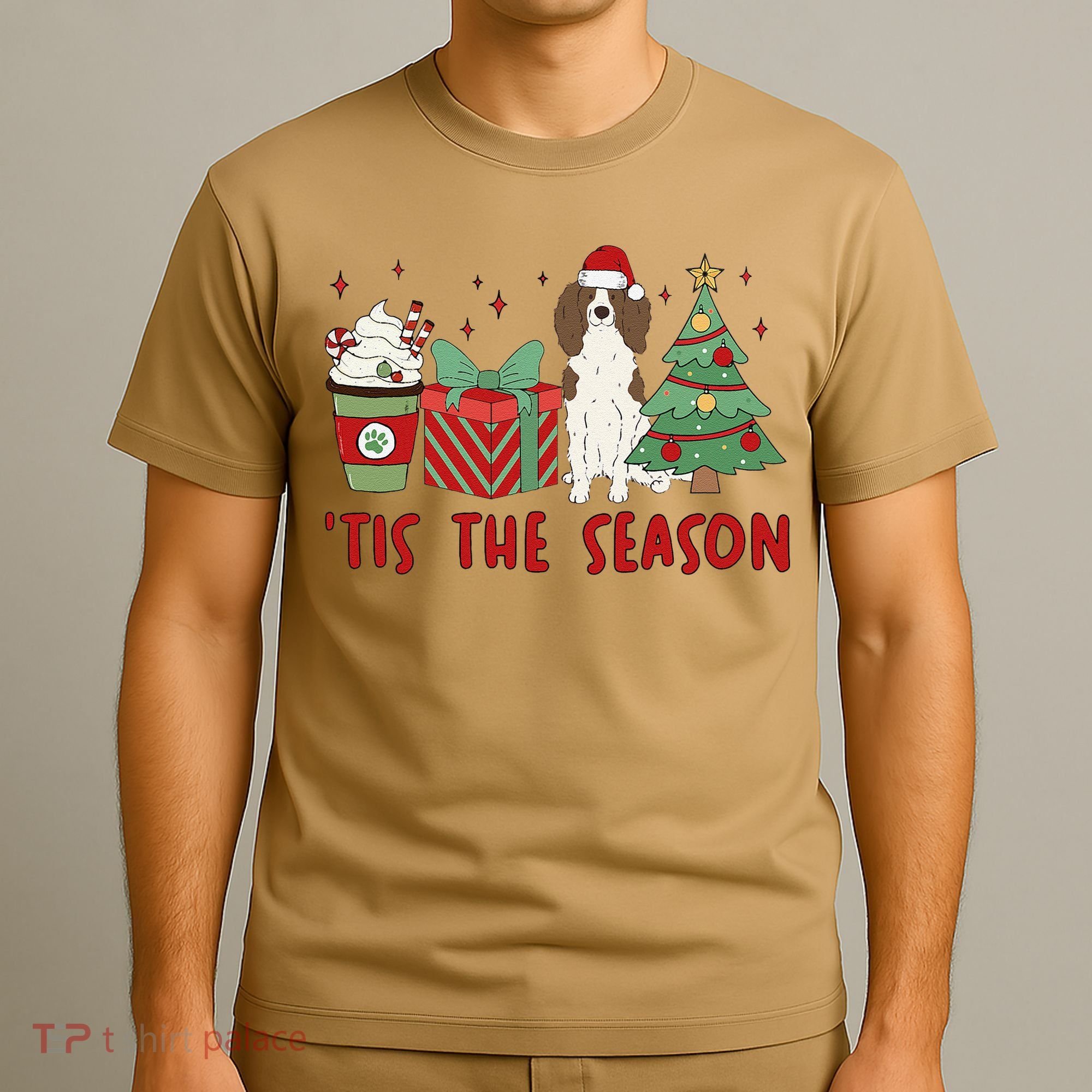 English Springer Spaniel Christmas Tis The Season Holiday T-Shirt