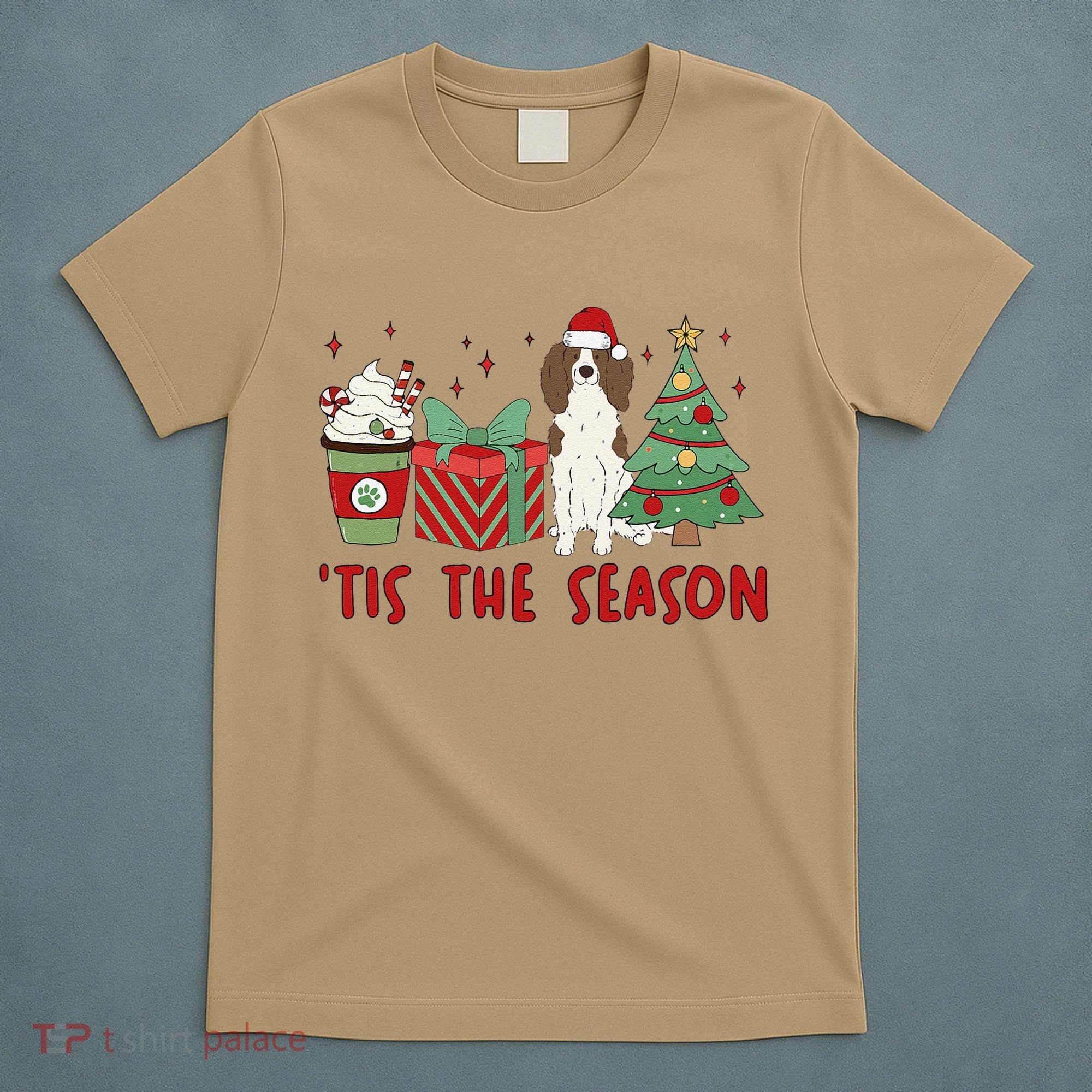 English Springer Spaniel Christmas Tis The Season Holiday T-Shirt