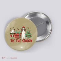 English Springer Spaniel Christmas Tis The Season Holiday Button thumb 0