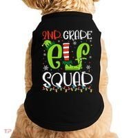 Elf Squad Second Grade Teacher Christmas 2nd Grade Teacher Doggie Tank thumb 0