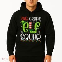 Elf Squad Second Grade Teacher Christmas 2nd Grade Teacher Hoodie thumb 2