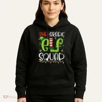 Elf Squad Second Grade Teacher Christmas 2nd Grade Teacher Hoodie thumb 5