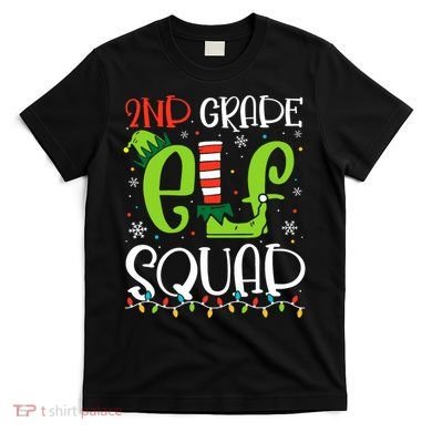 Elf Squad Second Grade Teacher Christmas 2nd Grade Teacher T-Shirt