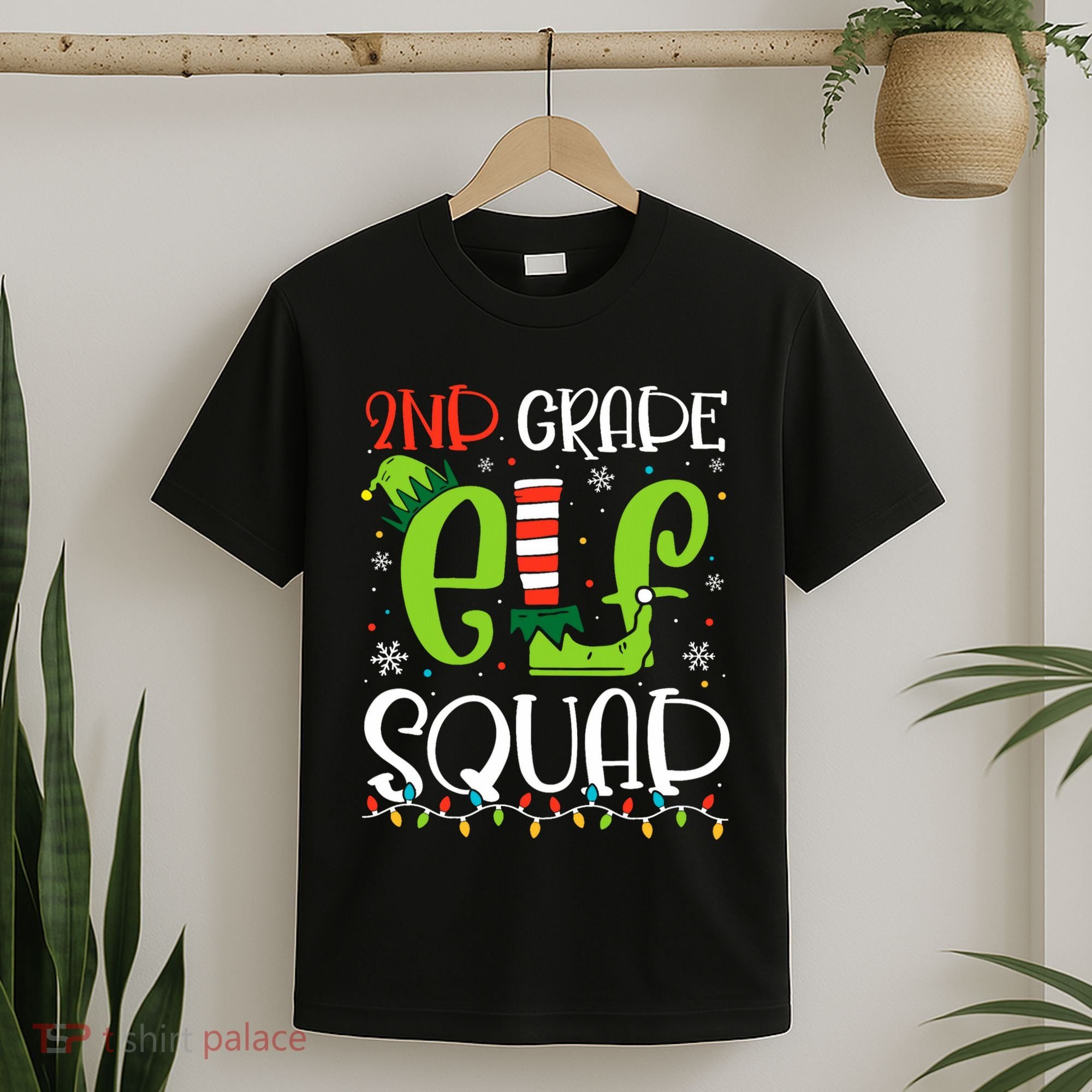 Elf Squad Second Grade Teacher Christmas 2nd Grade Teacher T-Shirt