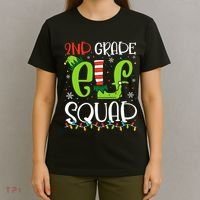Elf Squad Second Grade Teacher Christmas 2nd Grade Teacher T-Shirt thumb 4