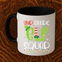 Elf Squad Second Grade Teacher Christmas 2nd Grade Teacher Coffee Mug thumb 2