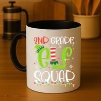 Elf Squad Second Grade Teacher Christmas 2nd Grade Teacher Coffee Mug thumb 4