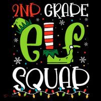 Elf Squad Second Grade Teacher Christmas 2nd Grade Teacher Mousepad thumb 1