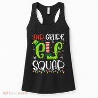 Elf Squad Second Grade Teacher Christmas 2nd Grade Teacher Women's Tank Top thumb 0