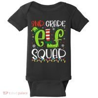 Elf Squad Second Grade Teacher Christmas 2nd Grade Teacher Baby Bodysuit thumb 0