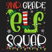 Elf Squad Second Grade Teacher Christmas 2nd Grade Teacher Hat thumb 2