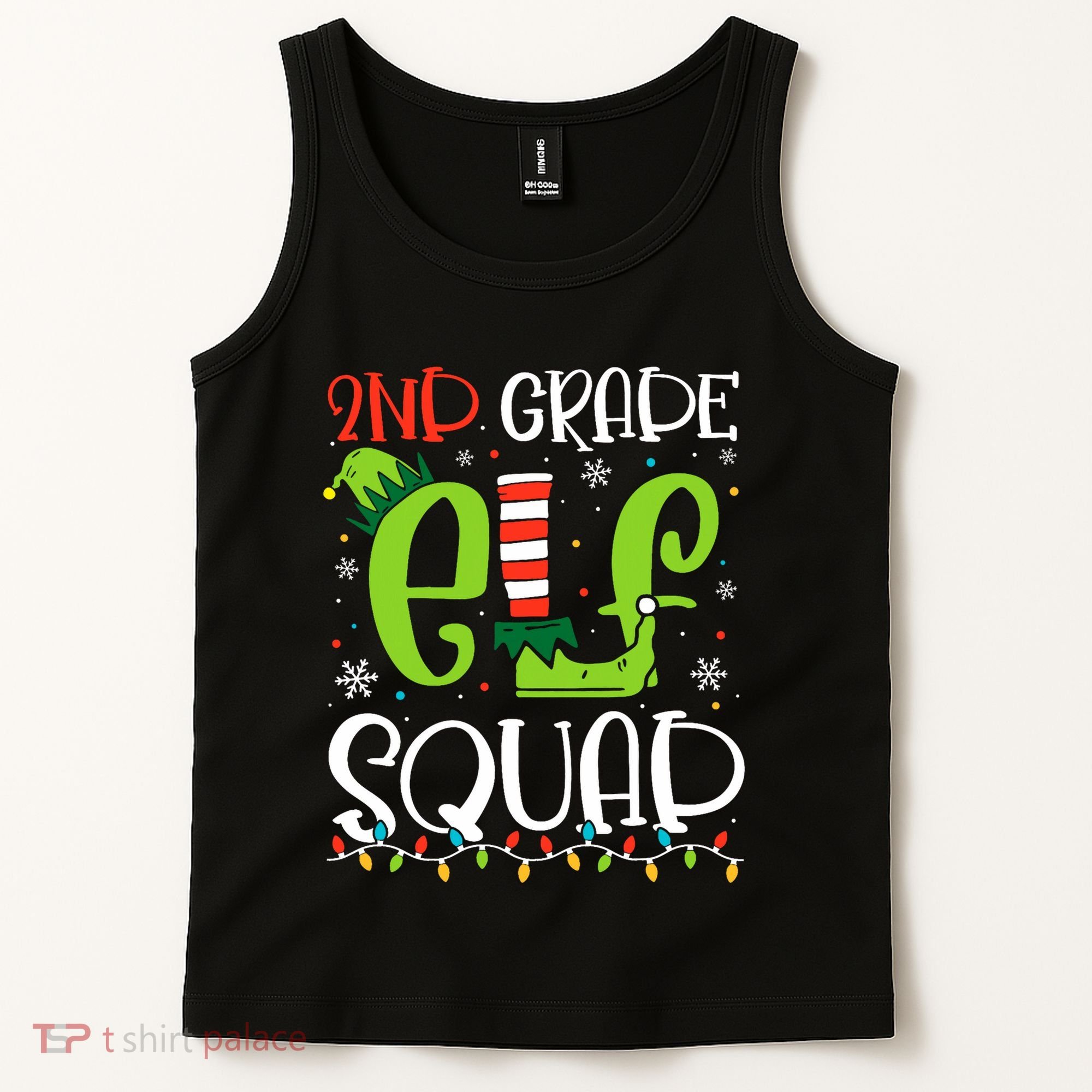 Elf Squad Second Grade Teacher Christmas 2nd Grade Teacher Tank Top