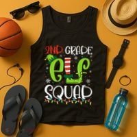 Elf Squad Second Grade Teacher Christmas 2nd Grade Teacher Tank Top thumb 4