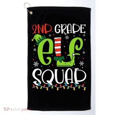 Elf Squad Second Grade Teacher Christmas 2nd Grade Teacher Golf Towel