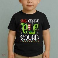 Elf Squad Second Grade Teacher Christmas 2nd Grade Teacher Toddler T-Shirt thumb 2