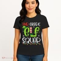 Elf Squad Second Grade Teacher Christmas 2nd Grade Teacher Women's T-Shirt thumb 4