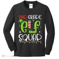 Elf Squad Second Grade Teacher Christmas 2nd Grade Teacher Kids Long Sleeve Shirt thumb 0