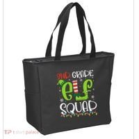 Elf Squad Second Grade Teacher Christmas 2nd Grade Teacher Tote Bag thumb 2