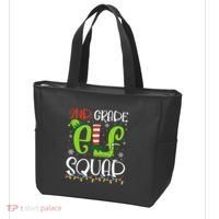 Elf Squad Second Grade Teacher Christmas 2nd Grade Teacher Tote Bag thumb 3